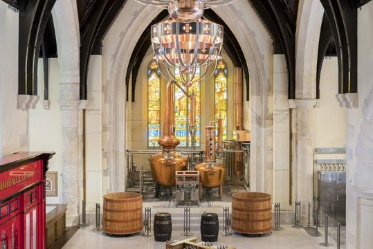 View of whiskey making machinery